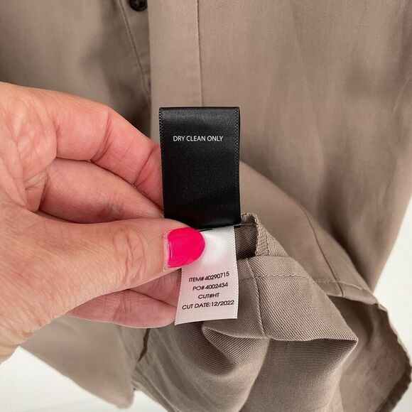 Torrid Mini Linen Button Up Fit Waist Sleeveless Dress Natural Beige Women 1X - Picture 7 of 9